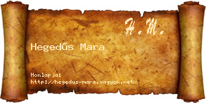 Hegedűs Mara névjegykártya